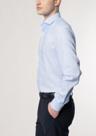 Reprezentativní Business košile ETERNA Slim Fit stretch modrá károvaná s kontrastem Non iron sleva