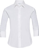 Bílá dámská elastická košile 3/4 rukáv