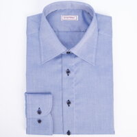 Modrá košeľa pánska gombíky tón v tóne Royal Oxford Easy Care SmartMen