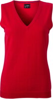 Dámská pletená vesta z bavlny červená