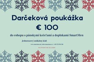 Darčekové poukážky do eshopu s pánskymi košeľami SmartMen.sk