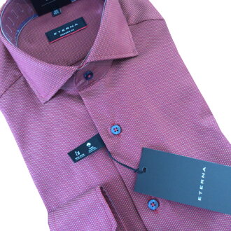 ETERNA Modern Fit pánska košeľa tehlová štruktúra Non Iron