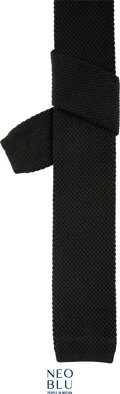 Pletená kravata v casual stylu Theo Neo Blu černá