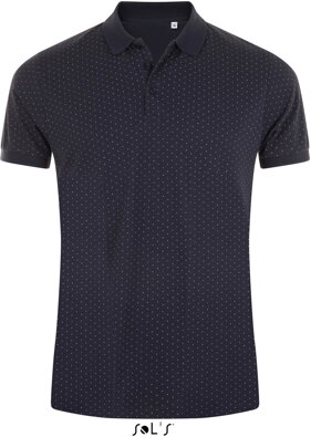 Bodkované polo piqué pánske česaná bavlna slim fit