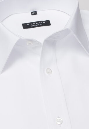ETERNA Comfort Fit biela košeľa pánska krátky rukáv Popelín s vreckom