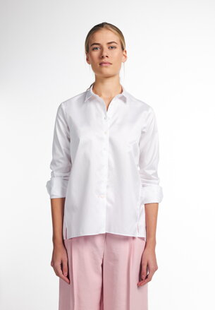 Dámska biela blúzka ETERNA Loose fit Easy Iron 100% bavlna