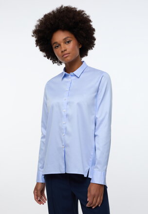 Dámska svetlo modrá blúzka ETERNA Loose fit Easy Iron zo 100% bavlny