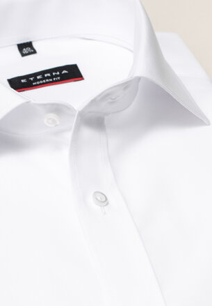 ETERNA Modern Fit biela košeľa pánska dlhý rukáv Popelín