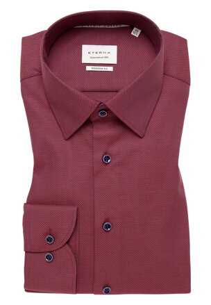 ETERNA Modern fit bordová košeľa s jemnou štruktúrou Non Iron