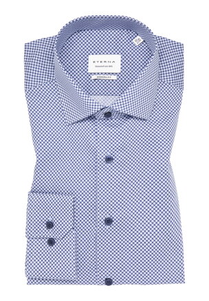 ETERNA Modern Fit moderná košeľa s modrou potlačou Non Iron