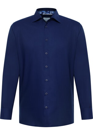ETERNA Slim fit Oxford tmavomodrá košeľa s kontrastom Non Iron