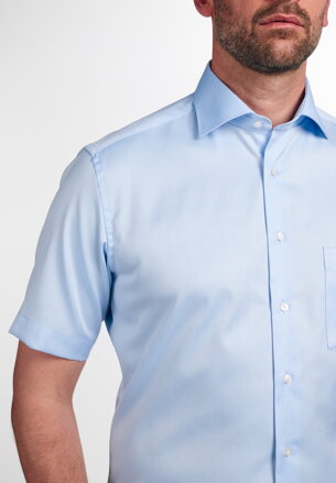 ETERNA Modern Fit svetlo modrá nie presvitajúca košeľa krátky rukáv