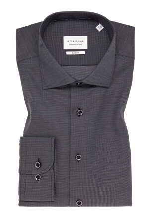 ETERNA Slim Fit pánska košeľa šedá jemný vzor Non Iron