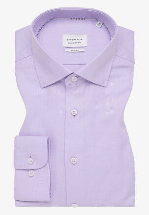 Luxusná pánska košeľa ETERNA Slim fit Herringbone fialová 100 % bavlna Non Iron