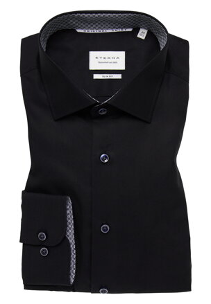 Elegantní pánská černá košile ETERNA SLIM FIT