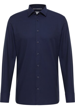 Pánska navy košeľa ETERNA Slim fit s jemnou štruktúrou