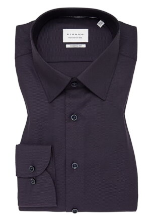ETERNA Slim fit fialová košeľa s jemnou štruktúrou Non Iron