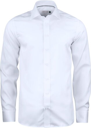 J. Harvest & Frost pánska bavlnená nežehlivá košeľa Slim fit biela