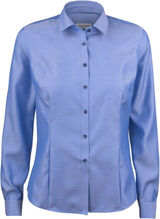 J. Harvest & Frost dámska bavlnená nežehlivá košeľa Regular fit stredne modrá