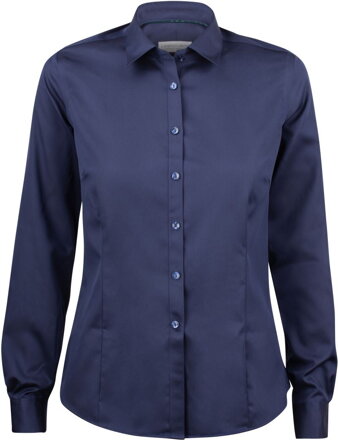 J. Harvest & Frost dámska bavlnená nežehlivá košeľa Regular fit Navy