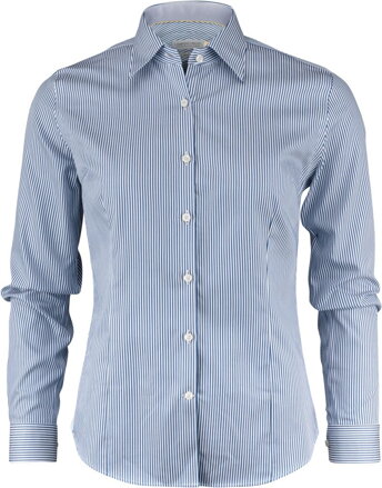 J. Harvest & Frost dámska nežehlivá košeľa s dlhým rukávom Navy prúžok Regular