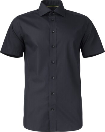 J. Harvest & Frost pánska nežehlivá košeľa čierna Regular - krátky rukáv