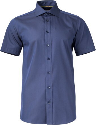 J. Harvest & Frost pánska nežehlivá košeľa Navy Slim - krátky rukáv