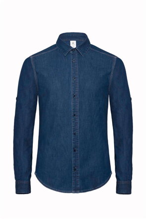 Džínsová košeľa pánska Blue Denim dlhý rukáv
