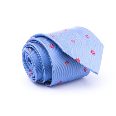 Svetlo modrá hodvábna kravata so vzorom