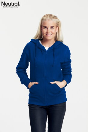 Dámska mikina s kapucňou na zips z bio bavlny Neutral