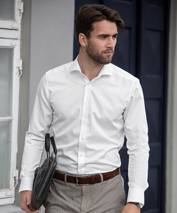 Bavlnená nežehlivá obchodná košeľa Slim Fit Portland Nimbus Non Iron