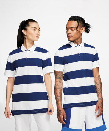 Funkčné pruhované polo tričko s krátkym rukávom Nike