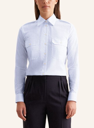 Dámska pilotka s dlhým rukávom v modrej farbe 100% bavlna Seidensticker