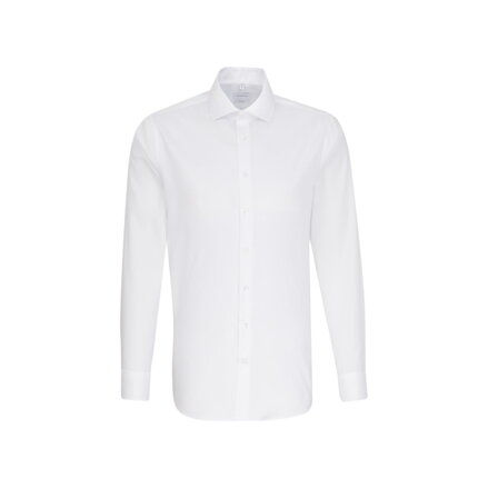 Pánská bílá nežehlivá oxford košile Shaped fit s dlouhým rukávem Seidensticker