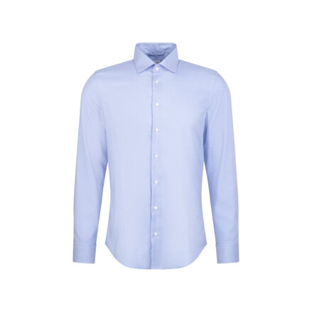 Nežehlivá slim světle modrá obchodní košile s límečkem Kent Seidensticker