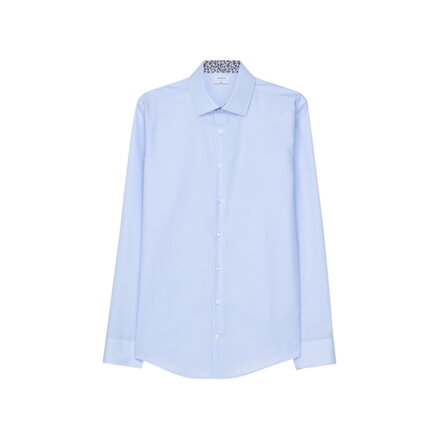 Nežehlivá slim fit obchodná košeľa s golierom Kent vo svetlo modrej farbe