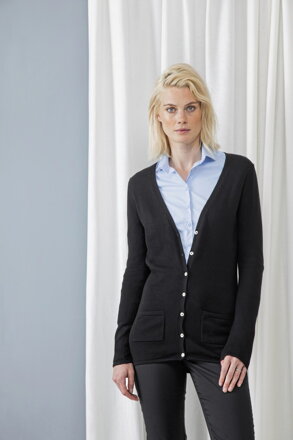 Dámsky Slim fit pletený cardigan do V Henbury