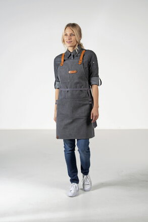 Stylová dámská zástěra Zoom Bib Apron Canvas 100% bavlna