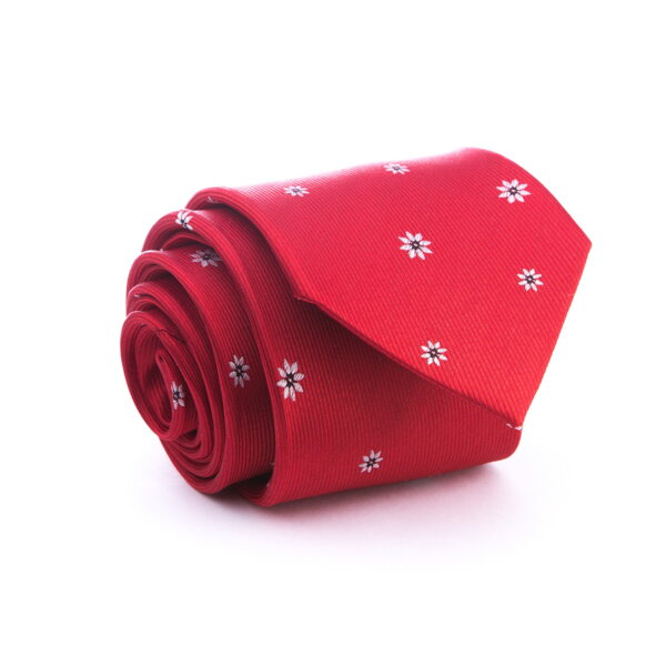 Luxusná červená hodvábna kravata