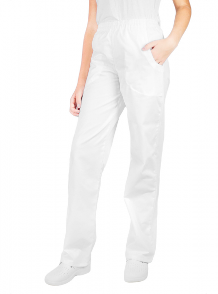 Bílé kalhoty pro zdravotníky a do čistých prostor