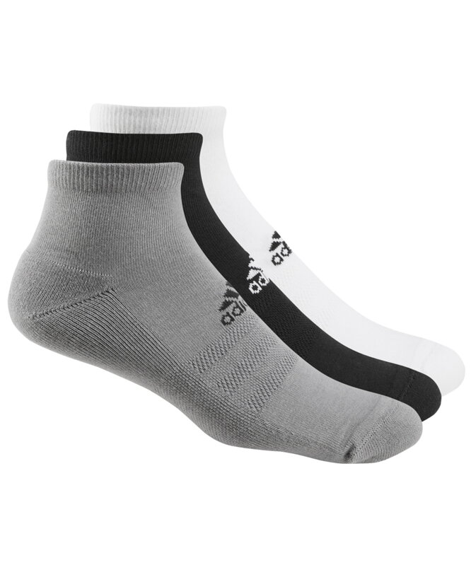 Adidas jednobarevné kotníkové ponožky na golf 3 páry Adidas jednobarevné kotníkové ponožky na golf 3 páry