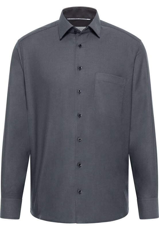 Černo šedá neprosvítající košile ETERNA Comfort Fit Non Iron Černo šedá neprosvítající košile ETERNA Comfort Fit Non Iron