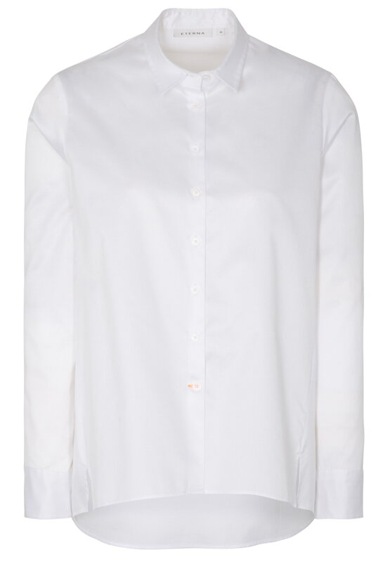 Dámska biela blúzka ETERNA Loose fit Easy Iron 100% bavlna