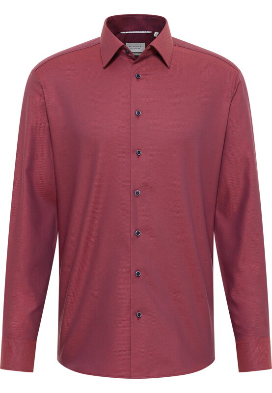 ETERNA Modern fit bordová košeľa s jemnou štruktúrou Non Iron