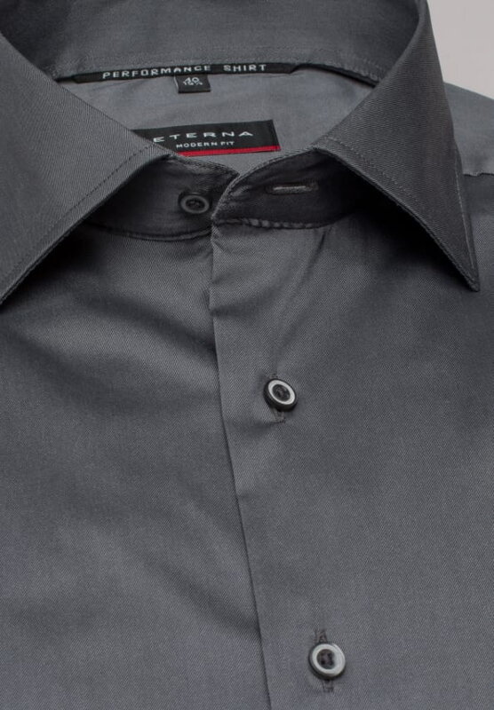 Pánska stretch šedá elegantná košeľa ETERNA Modern Fit Easy Iron