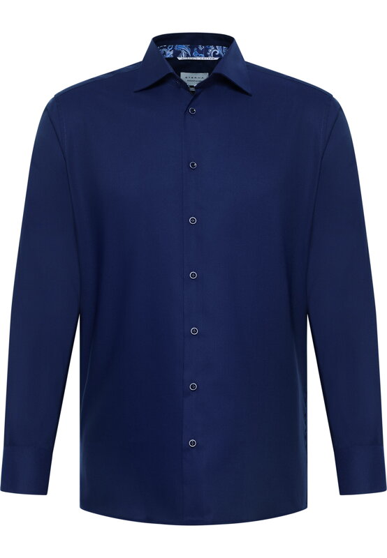 ETERNA Slim fit Oxford tmavomodrá košeľa s kontrastom Non Iron ETERNA Slim fit Oxford tmavomodrá košeľa s kontrastom Non Iron