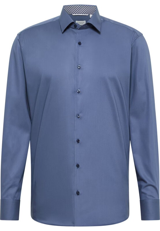 Pánska košeľa ETERNA Slim fit denim farba s kontrastom Non Iron Pánska košeľa ETERNA Slim fit denim farba s kontrastom Non Iron