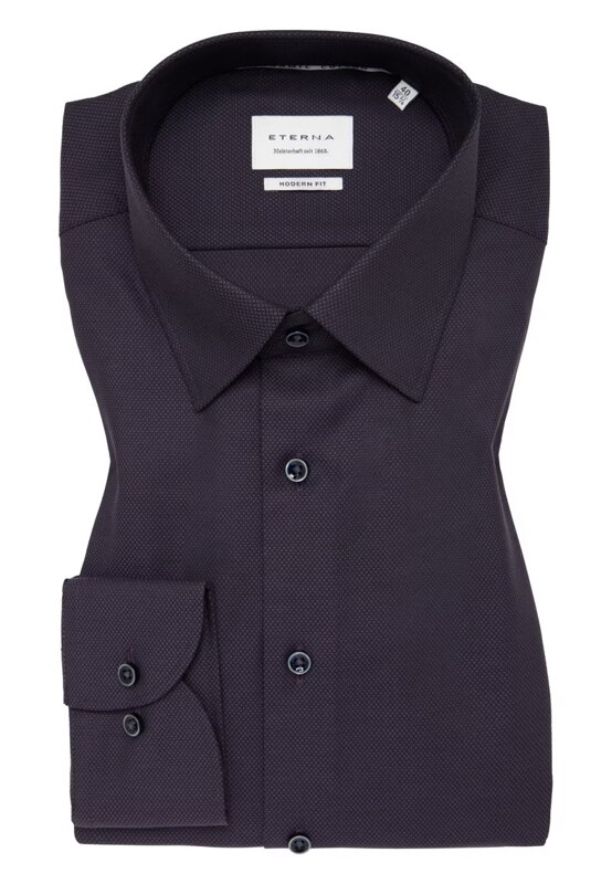 ETERNA Slim fit fialová košeľa s jemnou štruktúrou Non Iron ETERNA Slim fit fialová košeľa s jemnou štruktúrou Non Iron