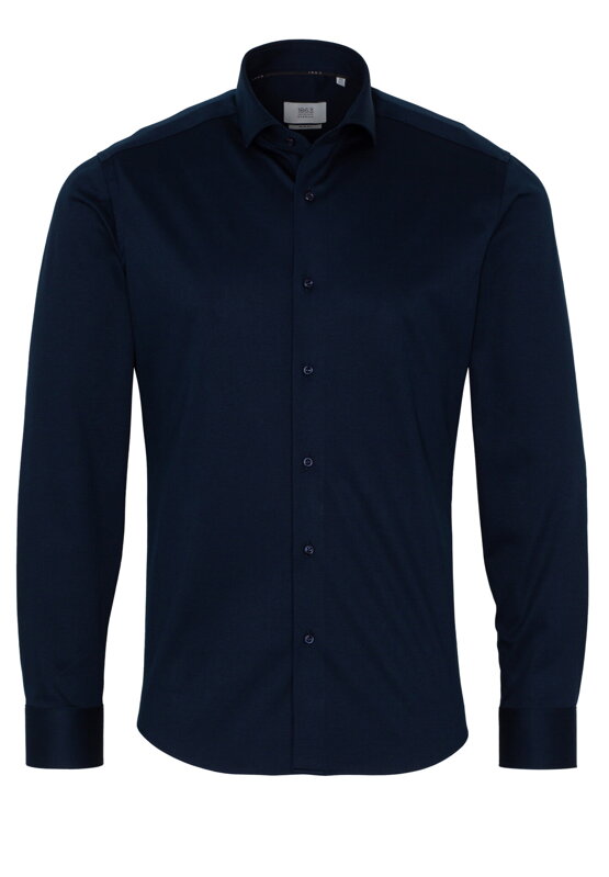 1863 BY ETERNA Jersey luxusná pletená pánska košeľa polnočná modrá Slim Fit super soft Easy Care 1863 BY ETERNA Jersey luxusná pletená pánska košeľa polnočná modrá Slim Fit super soft Easy Care
