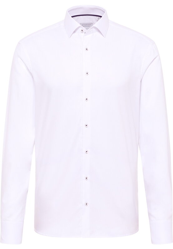 Pánska elegantná Natté biela košeľa ETERNA SLIM FIT zo 100% bavlny Pánska elegantná Natté biela košeľa ETERNA SLIM FIT zo 100% bavlny